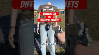 Shooting a ballistic cup with different caliber bullets to see what it can stop