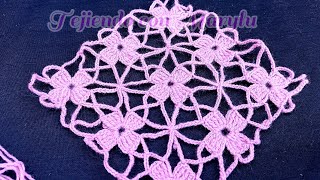 punto trébol tejido a crochet para blusas