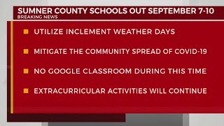 Sumner County Schools to close from September 7-10 in order to ‘mitigate spread of COVID-19’