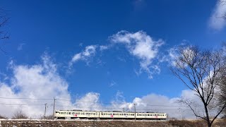 2024年2月12日 しなの鉄道 信濃追分駅 2635M 10時8分発長野行き 115系 S11編成 Turkey ! ラッピング車 信濃追分-御代田間