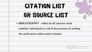 Practical Research 2 Lesson 14 - Techniques in Listing References