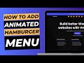 How To Add Animated Hamburger Icon To Elementor Website