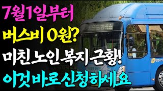7월 1일부터 전면 시행! 65세 이상 버스비가 공짜가 됩니다｜지자체별 정리ㅣ시니어정보ㅣ노후재테크