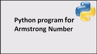 Armstrong number in python