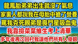 龍鳳胎弟弟出生就沒了氣息，家裏人都說我在母胎中搶了營養，罵我克死親弟是喪門星吸血鬼，我靠撿菜葉維生考上清華，多年後再次回村我讓他們所有人傻眼#情感故事 #家庭 #為人處世 #悬疑 #家庭故事