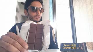 Vegan Mukbang: Amul Sugar-Free Dark Chocolate Review