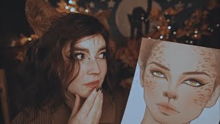 ASMR Halloween Makeup Artist (face charts \u0026 application)