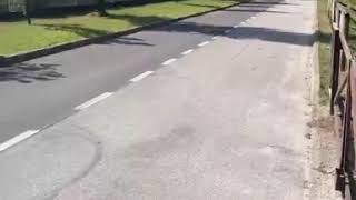 Motorcycle pitbike fail after stunt trick