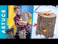 BÛCHE SUÉDOISE  : un feu PORTATIF ?! | DIY BUSHCRAF