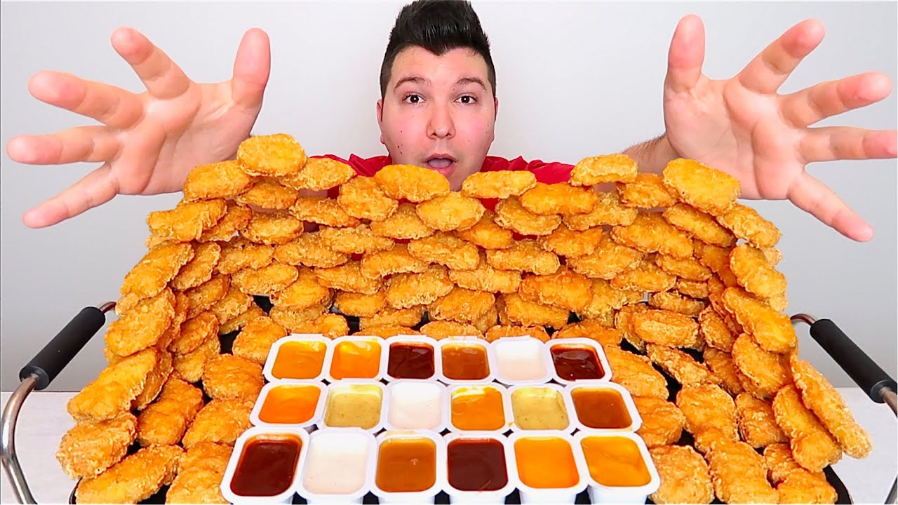 100 McDonald's Chicken Nugget Challenge • MUKBANG - YouTube