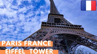 Eiffel Tower Paris | Elevator Ride To Second Floor | France 4k Walking Tour | 11 December 2021
