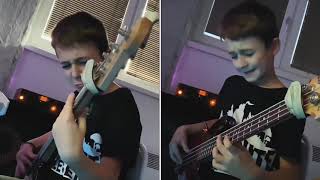 (10yrs) AronTheBassist plays Wiz Khalifa ft. Ty Dolla Sign - Something New (improv bass cover)