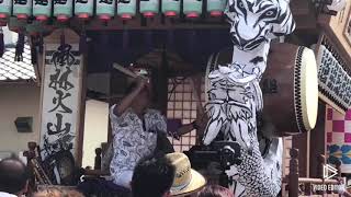 住吉神社祭典2018 森下山八 お囃子おかえり大太鼓まとめ