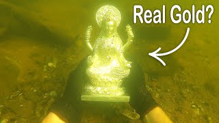 I Found a Rare Statue Underwater While Searching Drained River! VR180 (River Tre