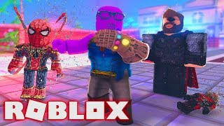 Defeating Thanos In Roblox Roblox Avengers Infinity War - superhero tycoon thanos roblox