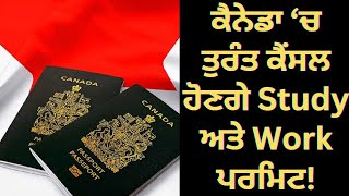 ਕੈਨੇਡਾ ‘ਚ ਤੁਰੰਤ ਕੈਂਸਲ ਹੋਣਗੇ Study ਅਤੇ Work ਪਰਮਿਟ! | Punjab Mail USA TV Channel