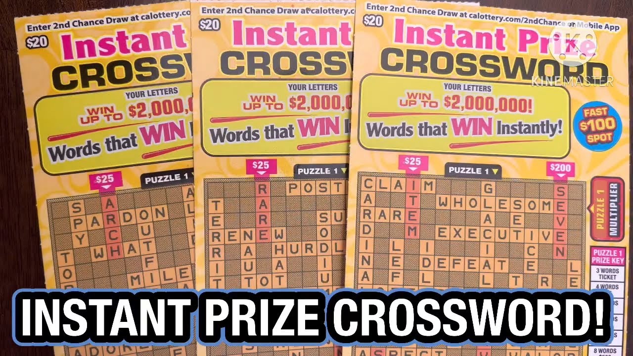 INSTANT PRIZE CROSSWORD! CA Scratchers - YouTube