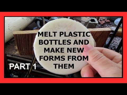 Melt recycling plastic bottles and making new forms (part 1) Melt recycling plastic bottles and making new forms (part 1)