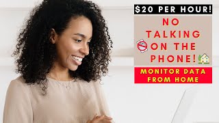 $20 PER HOUR! MONITOR DATA FROM HOME | REMOTE WORK FROM HOME JOBS 2025