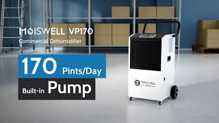 170 Pints Commercial Dehumidifier with Pump and Drain Hose