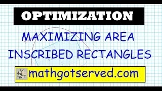 Optimization inscribed rectangle unit 4 test application of derivatives ap calc caluclus #6