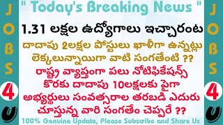 1.31లక్షల ఉద్యోగాలిచ్చారు సరే ! ఇప్పుడు ఖాళీగా ఉన్న 1.91లక్షల ఉద్యోగాల మాటేంటి,50వేల ఉద్యోగాలు ఏవి ?