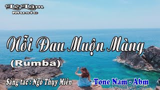 Karaoke - Nỗi Đau Muộn Màng Tone Nam | Rumba | Lê Lâm Music