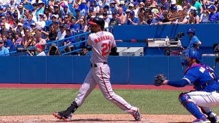 BAL@TOR: Markakis doubles to put the O's on the board