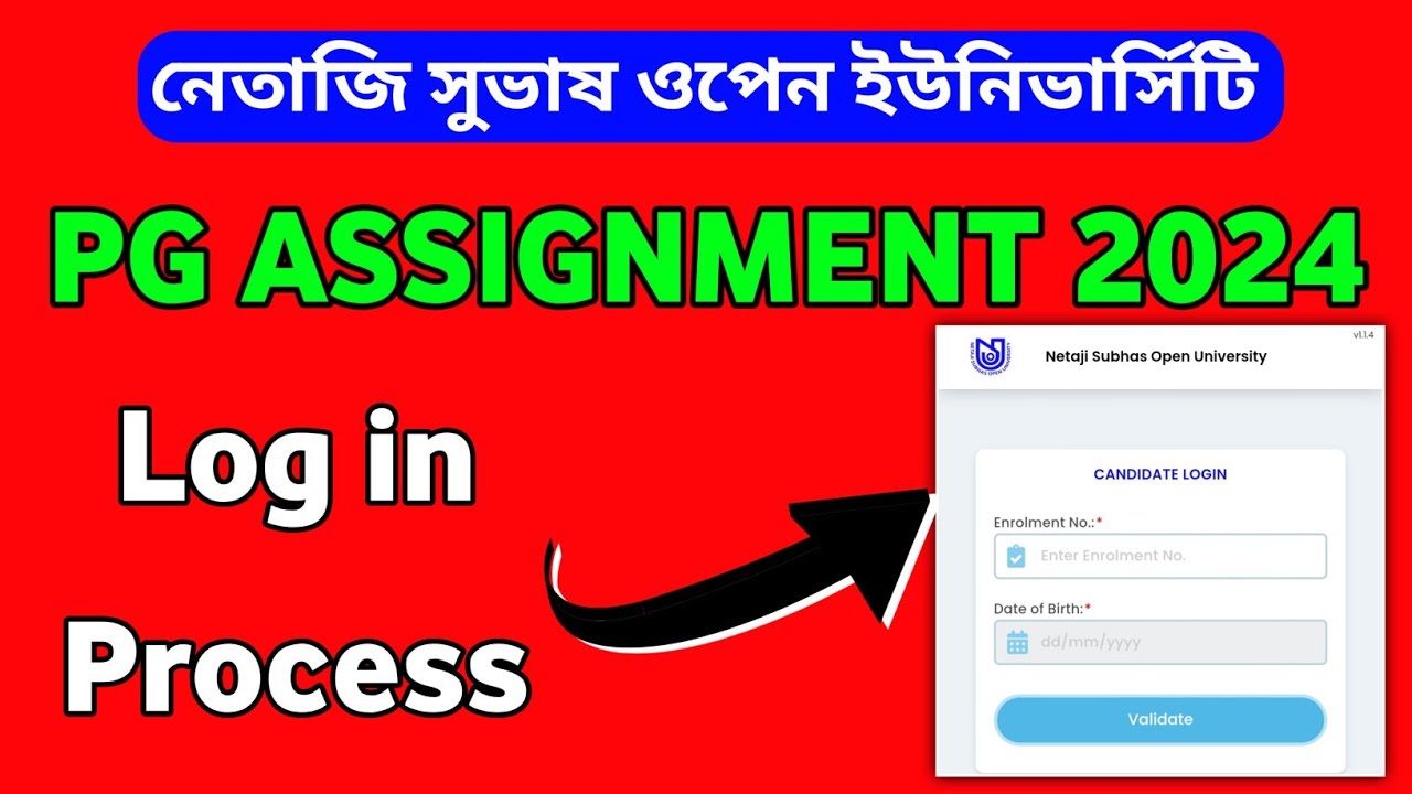 NSOU PG Assignment Log In Process 2024 | PG Assignment 2024 NSOU | NSOU ...