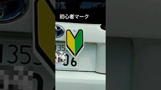 【初心者マーク貼付け失敗】　誤取り付け　※吸盤タイプは、車の外側ではなく車内に表示するタイプ#shorts