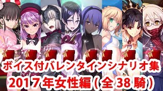 【ボイス・差分あり】【FGO】バレンタインイベント ミニシナリオまとめ 女性編(2017年実装・全38騎)【Fate/Grand Order】