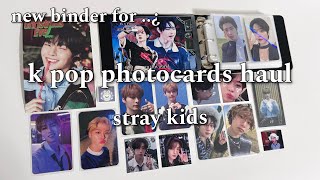 распаковка карт и нового биндера для ..? | stray kids | k pop photocards haul | new binder for ..?