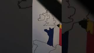 Drawing UK on my map of Europe (day 5 pt  4)