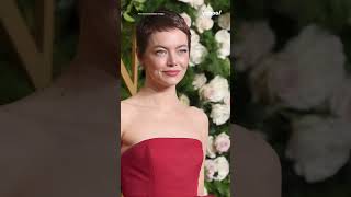 Emma Stone debuts pixie cut at 2025 Golden Globes | #shorts #yahooaustralia