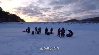 20170326 岩洞湖氷上ワカサギ釣り＃15 の 氷上サクラマス釣り＃7　最終日！