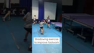 Table tennis training: Shadowing exercise to improve footwork