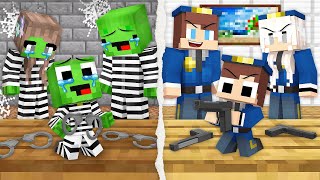 Mikey Family CRIMINAL vs JJ Family POLICE Survival Battle in Minecraft (Maizen)
