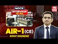 UPSC ESE-2024 Mock Interview | AIR-1 | Rohit Dhondge | CE | MADE EASY