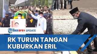 Momen Prosesi Pemakaman Eril Berlangsung Khidmat, Ridwan Kamil Turun Tangan Kuburkan Putra Sulungnya