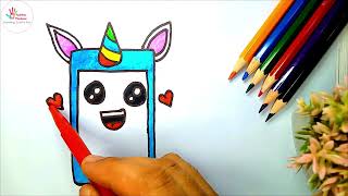 HOW TO DRAW A CUTE CELL PHONE - DRAWING A CELL PHONE EASY STEP BY STEP