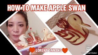 How to Make Apple Swan Garnish - Fruit Carving Video For The Beginners