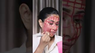 Viral red lipstick base makeup technique #shorts #makeuptutorial #makeuptransition #barshapatra