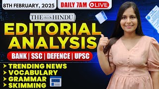 Editorial Analysis | 8th February, 2025 | Vocab, Grammar, Reading, Skimming | Nimisha Bansal