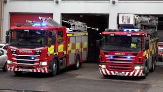 Multiple fire engines, siren and lights around the UK 🚒