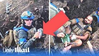 Female Ukrainian battle medic fights Russians and saves lives in brutal trench warfare