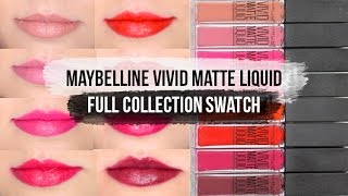 Maybelline Vivid Matte Liquid | Full Collection Swatches