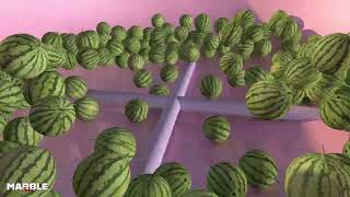 5000 Watermelons mixing - blender rigid body simulation