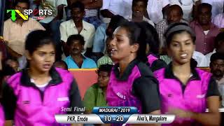 SF - Alva's Mangalore vs PKR, Erode | South India Level Women Kabaddi Match @ Madurai 2019