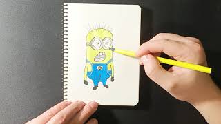How to Draw a Minion Step by Step Easy - Despicable Me - Minion Drawing