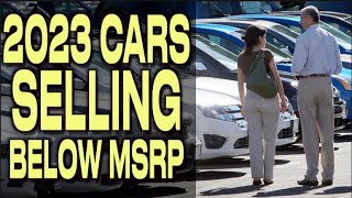 Finally! New Cars Selling Below MSRP